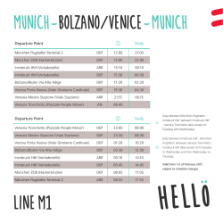 MUNICH - BOLZANO/VENICE