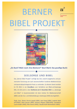 "Seelsorge und Bibel"