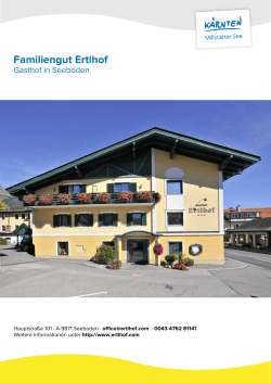 Familiengut Ertlhof in Seeboden