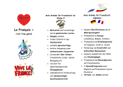 Französisch als erste Fremdsprache