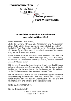 Pfarrnachrichten Bad M&uuml;nstereifel