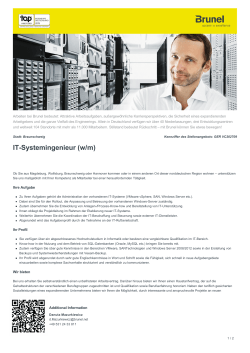 IT-Systemingenieur Job in Braunschweig