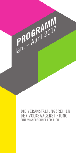 Programm - VolkswagenStiftung