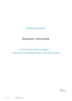 Modulhandbuch - FernUniversität in Hagen