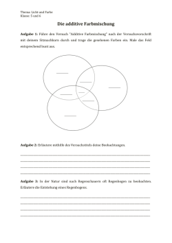 Die additive Farbmischung - Unterrichtsmaterialien Chemie
