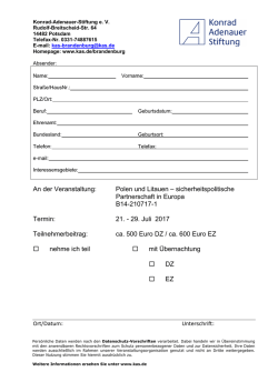 An der Veranstaltung: Polen und Litauen – sicherheitspolitische