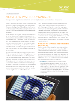 aruba clearpass policy manager