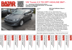 VW Touran 2.0 TDI DPF HIGHLINE BMT - Verbrauch: 4.6