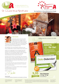 GRATIS f&uuml;r Sie! - Apotheke im Gesundheitszentrum Ilsede