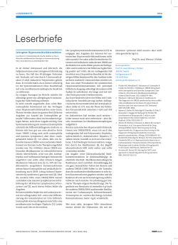 Leserbriefe - Swiss Medical Forum