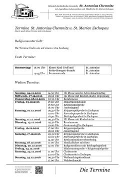 Die Termine - St. Antonius