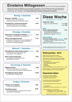 Diese Woche - Cafe Einstein