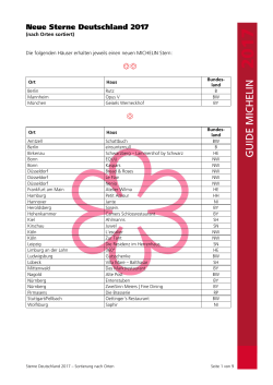 Der Michelin-Führer Deutschland 2006 in Zahlen
