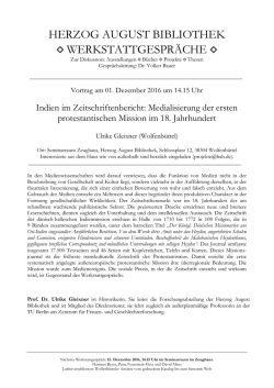 Informationen - Herzog August Bibliothek Wolfenb&uuml;ttel