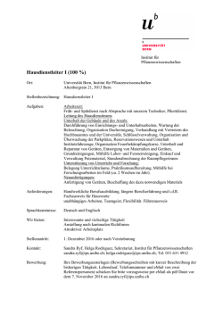 Hausdienstleiter I (100 %)
