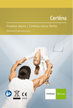 Gebrauchsanweisung Certéna micro HdO