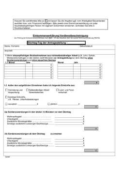 Einkommenserkl&auml;rung