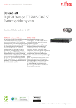 Datenblatt FUJITSU Storage ETERNUS DX60 S3
