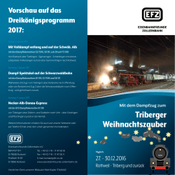 Triberger Weihnachtszauber - Eisenbahnfreunde Zollernbahn