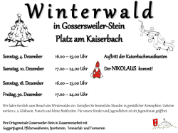 Musikalischer Winterwald in Gossersweiler