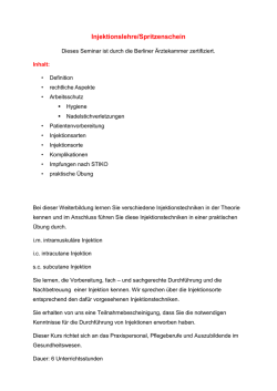 Injektionslehre/Spritzenschein