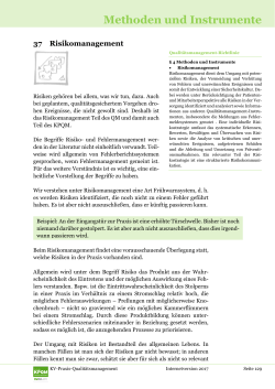 KPQM Handbuch - Kap. 37: Risikomanagement