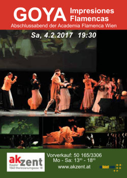 Sa, 4.2.2017 19:30 GOYAImpresiones Flamencas