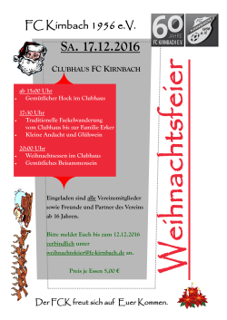 SA. 17.12.2016 - FC Kirnbach 1956 eV