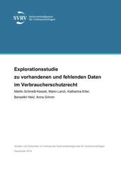 Dokument herunterladen - Sachverst&auml;ndigenrat f&uuml;r Verbraucherfragen