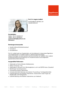 Kapellmann: Anwälte - Prof. Dr. Angela Lindfeld