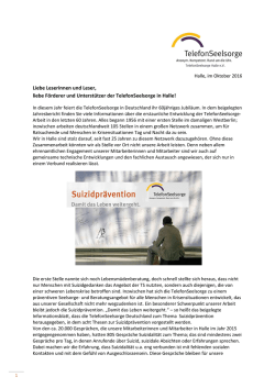 Jahresbericht 2015 - Telefonseelsorge Halle
