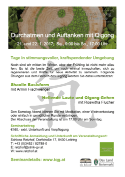 Durchatmen und Auftanken mit Qigong
