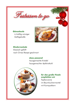 Festessen to go - Metzgerei am Steinberg