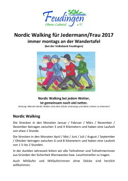 Nordic Walking Plan 2017 - SGV Oberes Lahntal Feudingen