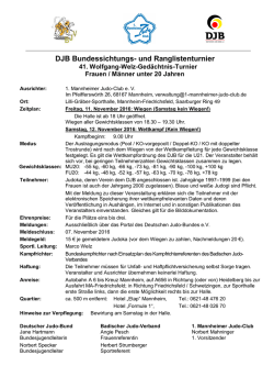 1. Mannheimer Judo Club: Neuigkeiten
