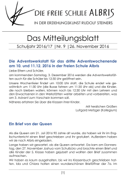 Mitteilungsblatt Nr. 9 2016/17