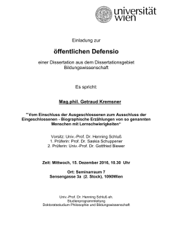 Mag. Gertraud Kremsner - Mittwoch 14.12.2016