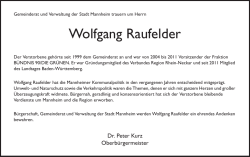 Wolfgang Raufelder - Mannheimer Morgen