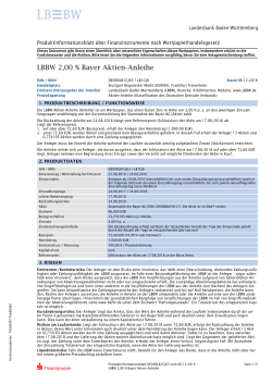 LBBW 2,00 % Bayer Aktien-Anleihe - lbbw