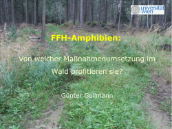 FFH-Amphibien - Projekt &bdquo;Natura2000.Wald&ldquo;