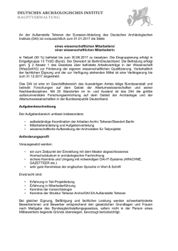 Ausschreibung als PDF-Download - Deutsches Archäologisches