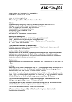 Gr&ouml;&szlig;e: f&uuml;r 54-56 cm Kopfumfang, M&uuml;tzenumfang etwa 50cm, H&ouml;he