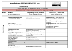 Vergünstigungen - engagiert in ulm