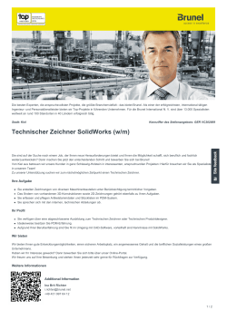 Technischer Zeichner SolidWorks Job in Kiel