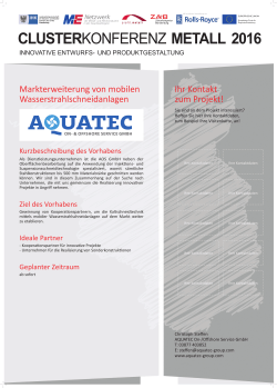 Poster Kooperationsangebot Aquatec