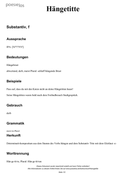 H&auml;ngetitte - poesielos.de