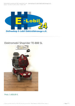 Elektromobil Shoprider TE-888 SL - Onlineshop E