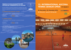 13. international ascona tennis senior open itf grade 3