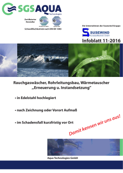 Infoblatt 11-2016 - SGS Aqua Technologies GmbH