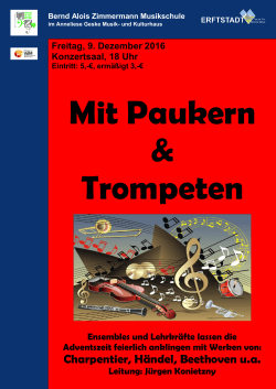 Mit Paukern und Trompeten - Musikschule in Erftstadt